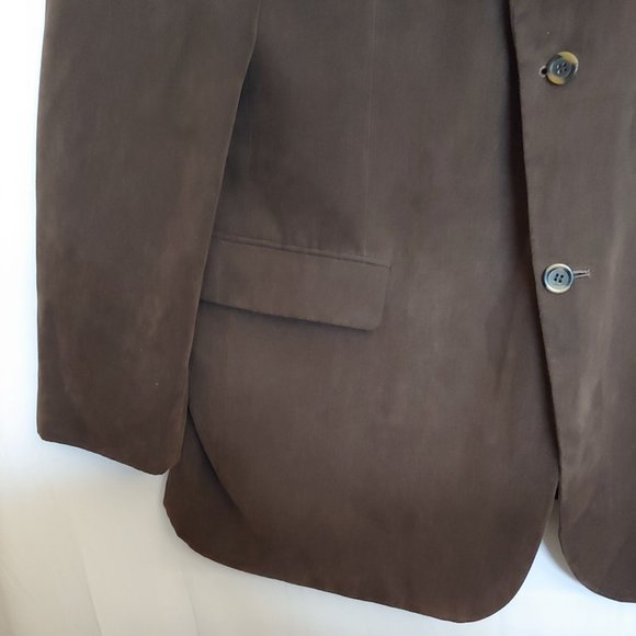 Andrew Fezza Mens Brown Blazer Sport Jacket Baxter Suede 46L - Picture 3 of 14